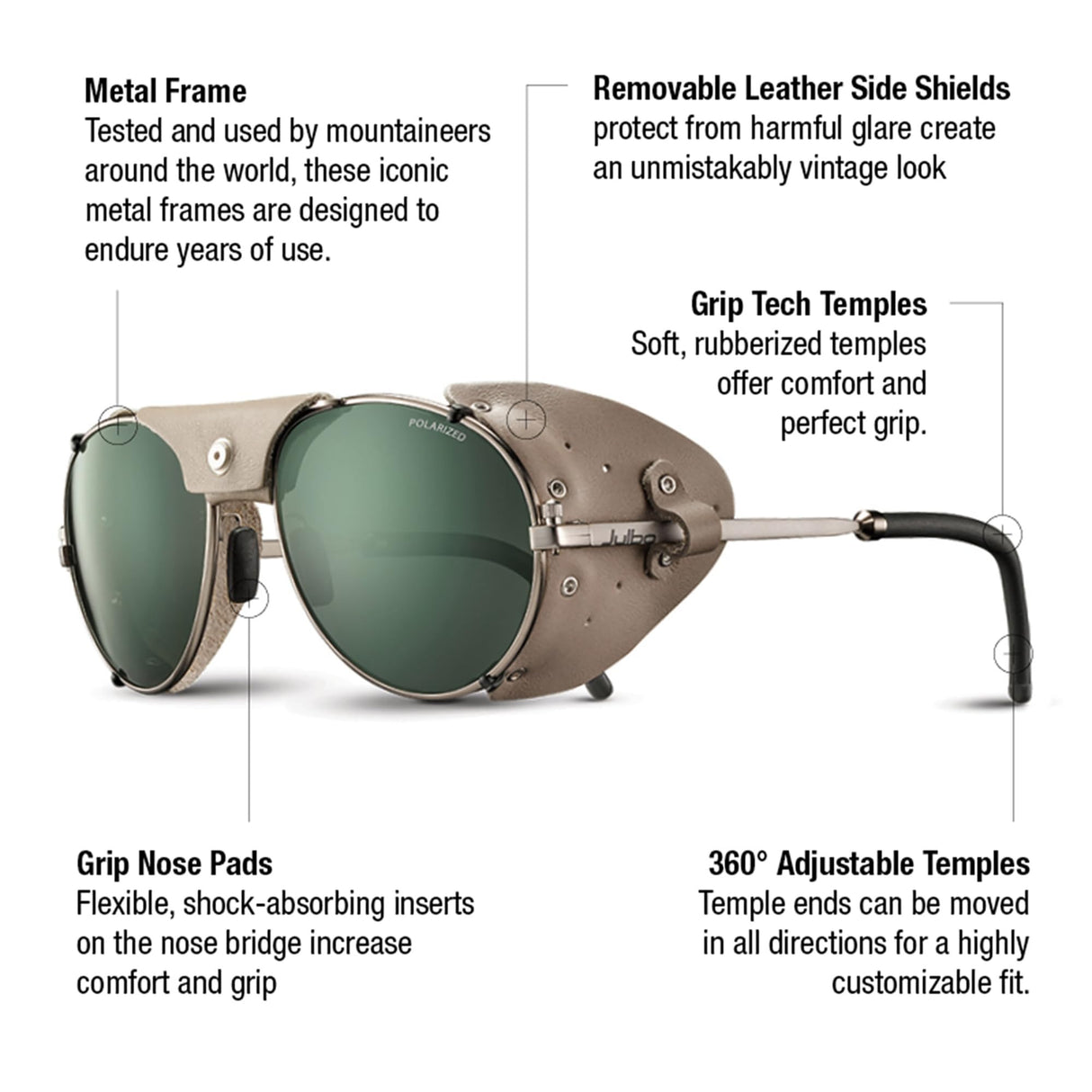 Julbo Cham Gafas DE Sol, LATÓN/Crudo, Talla única Unisex Adulto