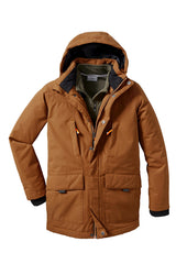 killtec Niños Parka funcional/parka impermeable con capucha KOW 378 BYS PRK, braun, 164, 42171-000