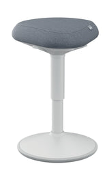 Leitz Ergo Taburete Ergonómico con Acolchado Doble, Altura Ajustable 47 a 64cm para Trabajo Sentado, Cubierta Fabricada con un 100% de Material Reciclado Post-Consumo, Gama Ergo, Gris Claro, 65440085