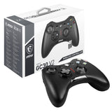 MSI FORCE GC30 V2 Controlador Gamepad Inalámbrico para PC - 2.4 GHz, Batería 600mAh Li-ion, Cubiertas D-Pad Intercambiables, 2 Motores de Vibración, USB 2.0 - Con Cable/Inalámbrico
