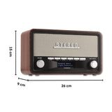 UNIVERSUM DR 350-21 Radio de Mesa Dab+, FM AUX, Bluetooth® con función Despertador marrón
