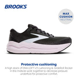 BROOKS 1204201B077 Ghost MAX 2 Mujer Black/White/Orchid Ice EU 40