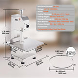 VEVOR Sierra Eléctrica Comercial para Huesos de Carnicero 2200 W Máquina Cortadora de Huesos 1000 kg/h Cortadora Eléctrica para Carne Congelada Mesa de Trabajo 470x530 mm para Supermercado Restaurante