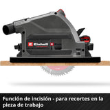 Einhell Professional Sierra de incisión con batería TP-PS 18/165 Li BL-Solo Power X-Change (18V, Ø 165 mm, hoja de sierra, Brushless, profundidad de corte 56 mm, ajuste sin herramientas, sin batería)