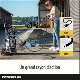 Powerplus Hidrolimpiadora Eléctrica POWXG90421 - Limpiadora de Terrazas de 2200 W, 170 Bares y 50 °C - con Manguera de 8 m y Accesorios Incluidos