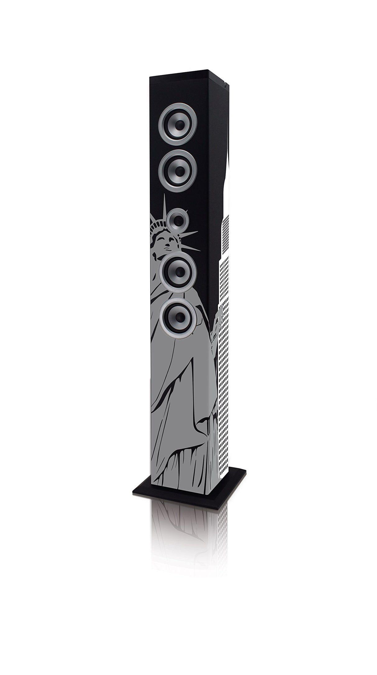 ICES IBT-6 Altavoz de Torre Bluetooth, Portatil, Potente, 40W, USB, SD, Radio FM, Mando a Distancia