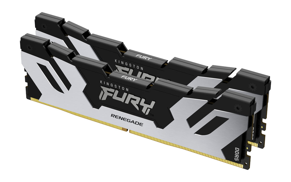 Kingston Fury Renegade DDR5 Plata/Negro XMP 48GB (2x24GB) 8000MT/s CL38 DIMM Memoria Gamer para Ordenadores de sobremesa Kit de 2 - KF580C38RSK2-48