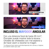Elgato Prompter – Teleprompter con pantalla incorporada, YouTube, Twitch, Zoom, Teams y más, compatible con DSLR, Webcam, Smartphone, segundo monitor, funciona con Mac, PC & Stream Deck