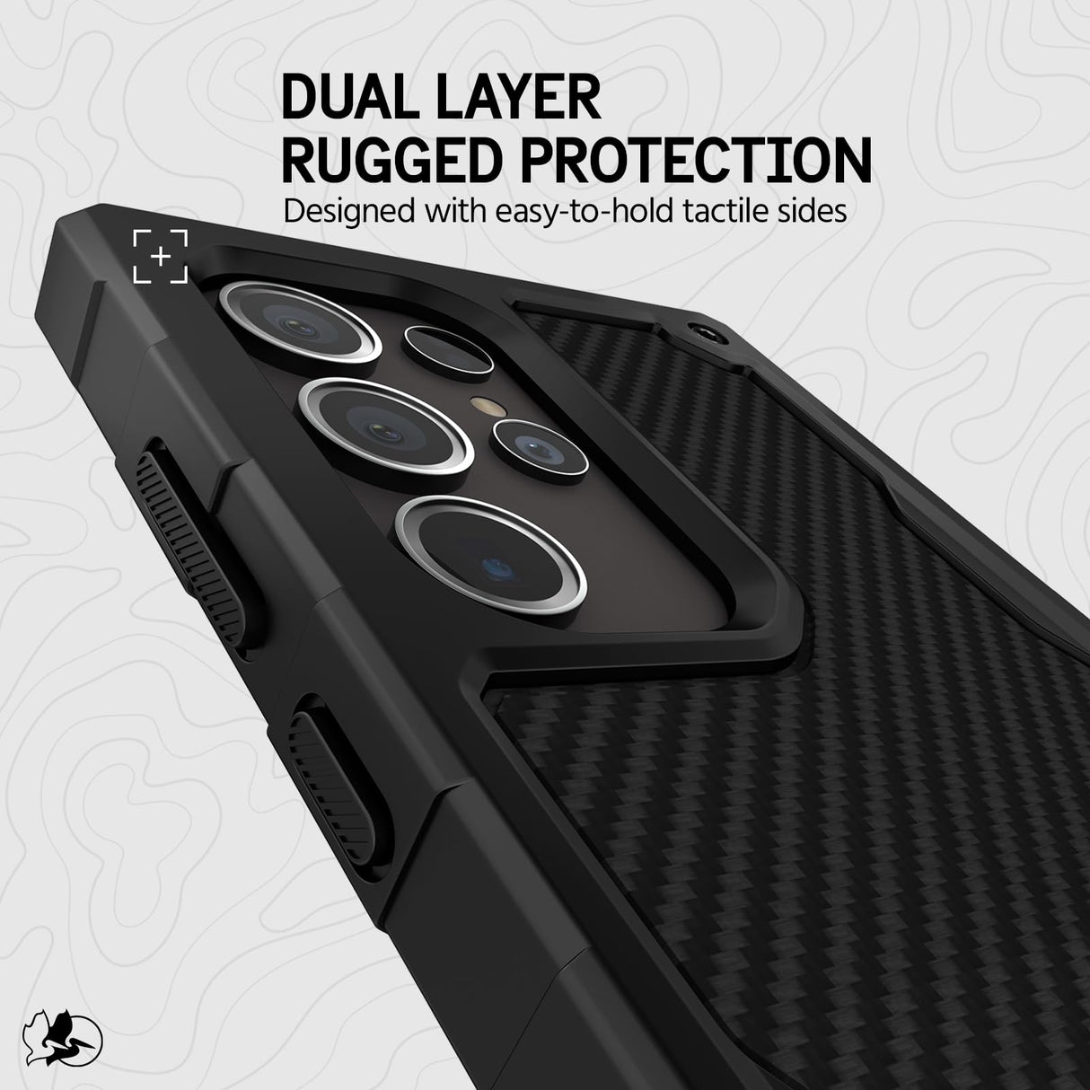 Pelican Shield - Funda para Samsung Galaxy S24 Ultra [6.8 pulgadas] [Carga inalámbrica] [Protección contra caídas MIL-STD de 21 pies] Funda para Samsung Galaxy S24 Ultra - Funda resistente con soporte