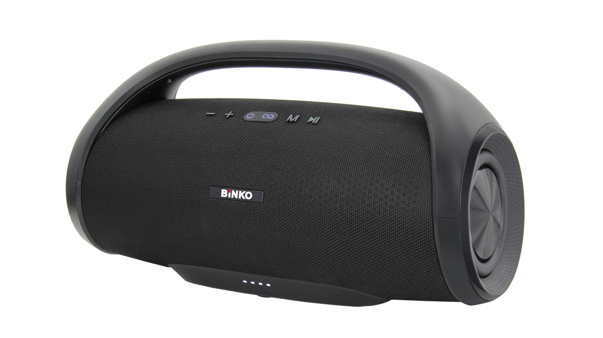 Binko Altavoz Bluetooth/radiocasete Q-66, 2 x 30 W, portátil, Color Negro