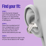 Bose Ultra Open Earbuds, Auriculares inalámbricos de botón de alta gama y fidelidad, Auriculares Bluetooth intraurales para running, Diseño de moda abierto, Hasta 48 h de autonomía, Blanco Ahumado