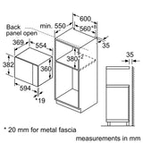 Balay 3CG5175N3 Microondas Integrable, 58 x 38 cm, 900 w, 25 l, Cristal Negro