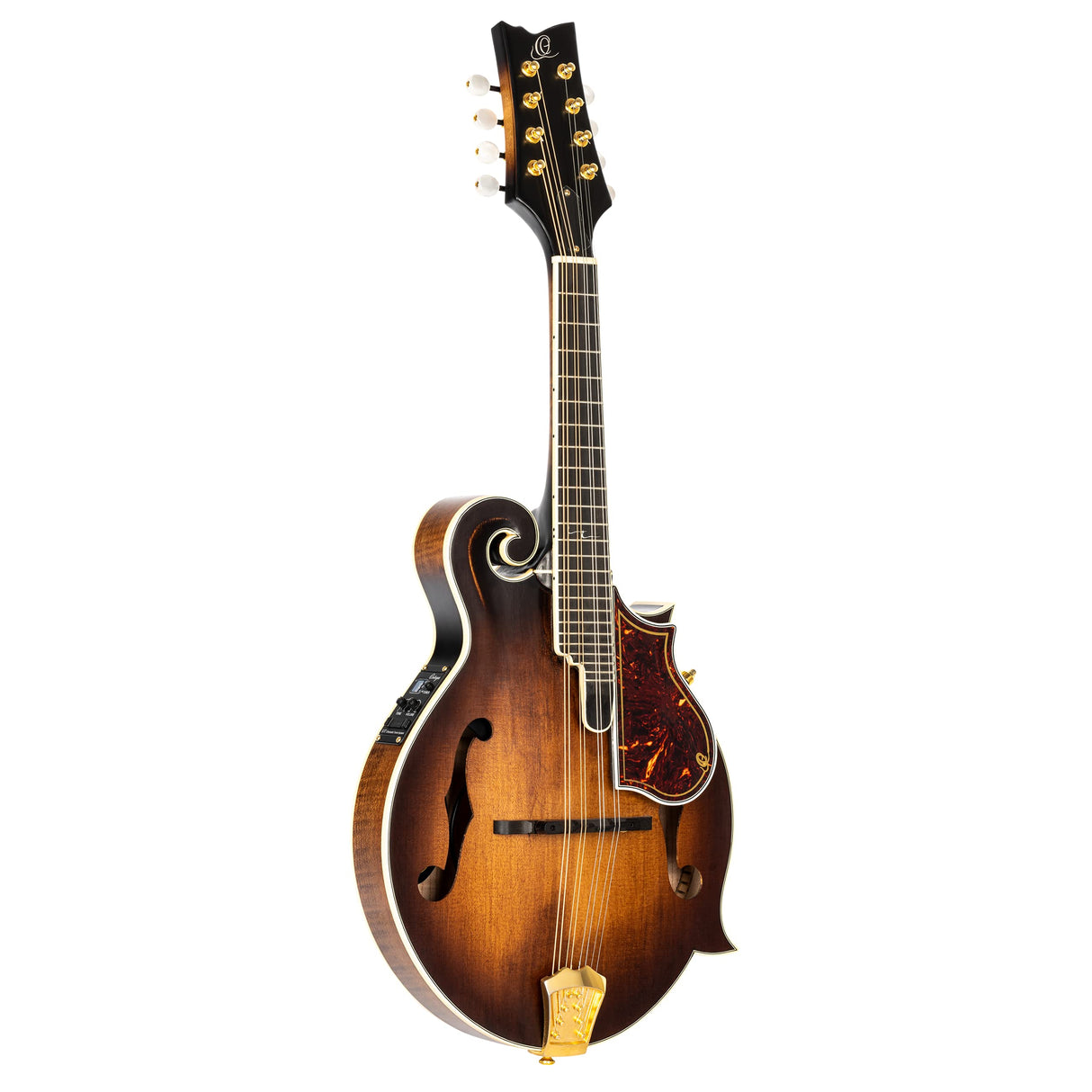 Ortega Mandoline F-Style Series Incluye funda y Preamp AVO -Color Antique Violin Oil RMFE100AVO