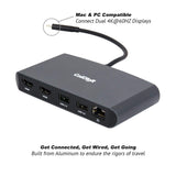 CalDigit Thunderbolt 3 Mini Dock (HDMI 2.0) - Portátil, Alimentado por Bus, 40 GB, Dual 4 K a 60 Hz, USB 3.0 y 2.0, GbE LAN. Compatible con Thunderbolt 3 Mac y PC (Dual HDMI 2.0)