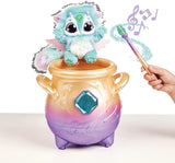 Magic Mixies Peluche Color Azul, Juguete Interactivo de Magia, con caldero de pócimas, Luces Efectos y Sonidos, muñeco con Muchos Accesorios como una Varita, (MGX01000)