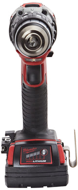 Milwaukee 4933443515 - M 18 bpd-202c taladro percutor 18v 2,0 ah litio 2 vel. 50 nm, Rojo y Negro