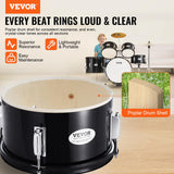 VEVOR Juego de Batería para Niños de Cinco Piezas, Juego Completo de Batería para Niños Principiantes con Bajo, TOMS, Caja, Bombo, Trono Ajustable, Pedal de Charles y Dos Pares de Baquetas, Negro