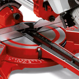 Einhell Ingletadora TC-SM 2131/1 Dual (máx. 1.800 W, 4.900 min-1, función de tracción integrada, tope de pieza, dispositivo de sujeción, incl. hoja de sierra de carburo de tungsteno, láser)
