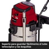 Einhell Aspirador inalámbrico TE-VC 36/30 Li S-Solo Power X-Change (iones de litio, 36 V, ECO/BOOST, depósito de 30 l, manguera incluida, sin batería y cargador)