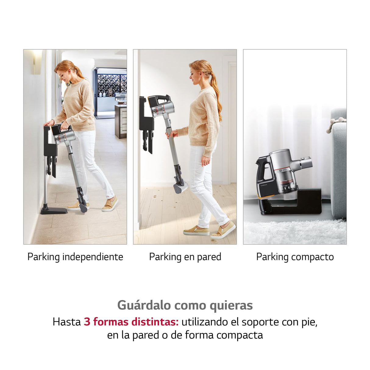 LG A9K-CORE2S - Aspirador Escoba, Kompressor 200W succión, con Doble batería y Sistema de compresión de Polvo, Silver