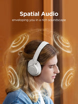 1MORE HQ31 - Auriculares inalámbricos Bluetooth, con cancelación de Ruido Activa híbrida, 90 Horas de reproducción, Audio Hi-Res, Sonido Espacial, Llamadas claras, Carga rápida, Ecualizador en la