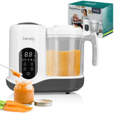 LIONELO BABYMENU Procesador de Alimentos para Bebés Multifuncional 300 4 Programas Cocer al Vapor, Batir Calentar Descongelar, Recetas Online