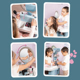 Smoby- Centro de Belleza My Beauty Center, 3 Zonas de Juego: Cosmética, Zona Lavado de Pelo, Caja mostrador, 32 Accesorios, A Partir de 3 años Medidas Montado: 97.5 x 51.4 x 100.2cm (7600320240)