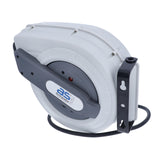 as - Schwabe CEE Carrete de cable retráctil automático 15 m H07RN-F 5G2,5-400V/16A/5 polo - Enrollador de manguera - 180° Giratorio - 1 m de cable de conexión - desmontable - para exterior, 12649