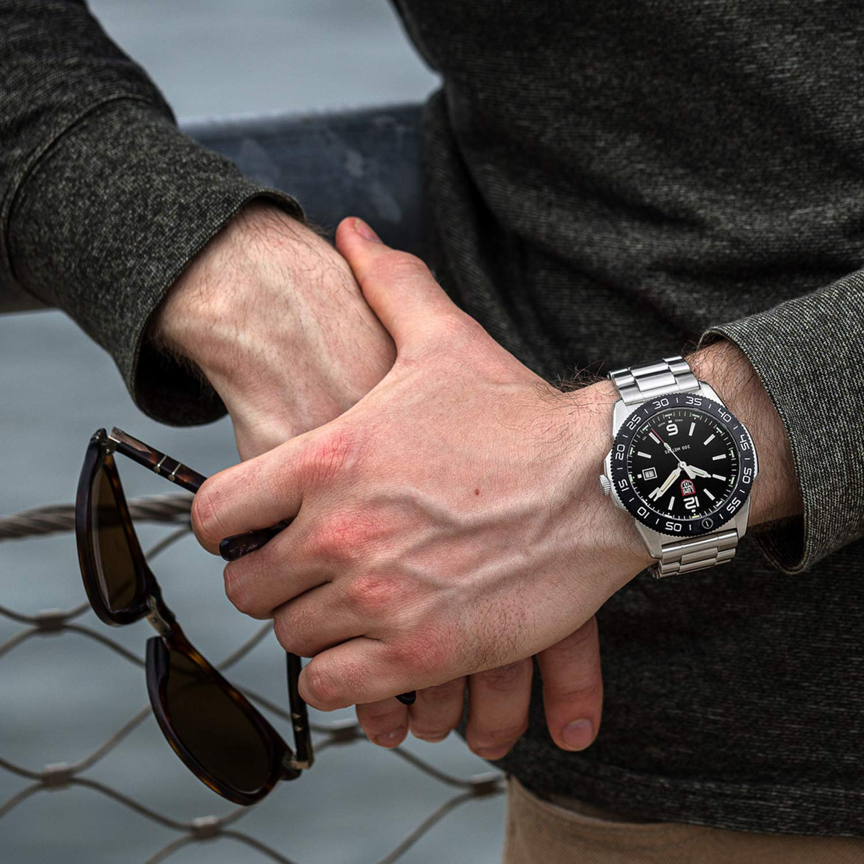 Luminox Reloj Término análogo para Hombre de Cuarzo con Correa en Acero Inoxidable XS.3122