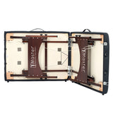 Master Massage Banco de Masaje Plegable de Madera, Negro, 71 cm