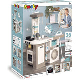 Smoby- Cocina de Juguete Cleaning, 2-en-1, con Funciones de Cocina y Limpieza, con Lavadora, Tendedero, Plancha, Adecuado a Partir de 3 Años (7600311050)