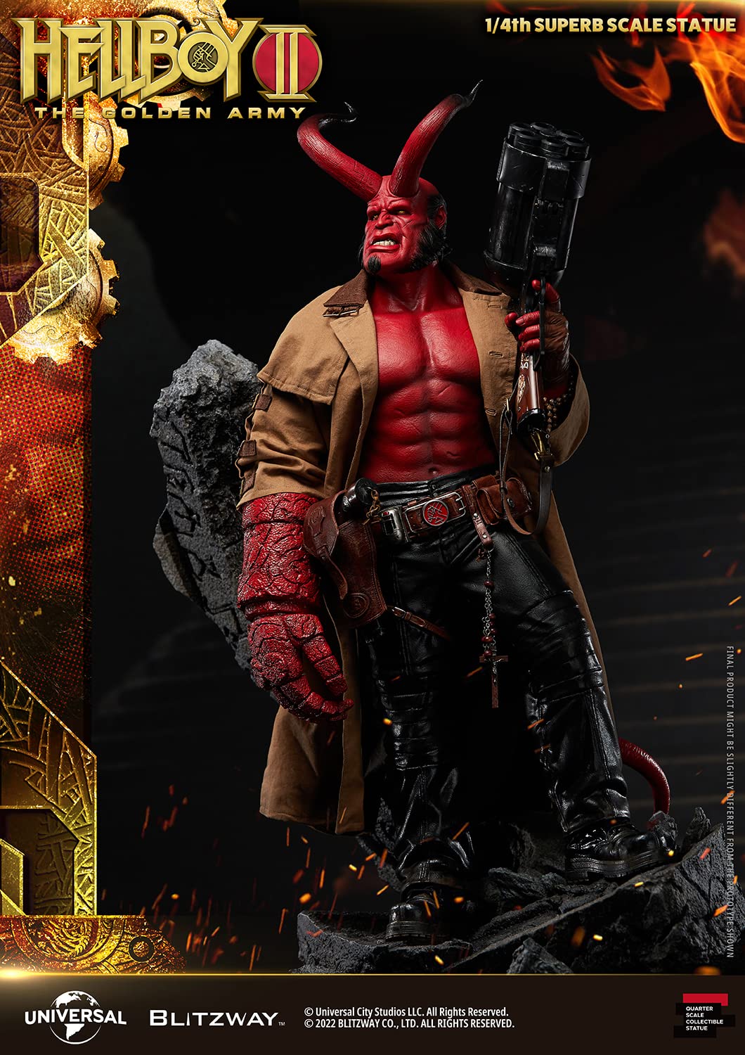 Blitzway Hellboy II - Estatuilla de Les Légions d'or maudites 1/4 Hellboy 70 cm