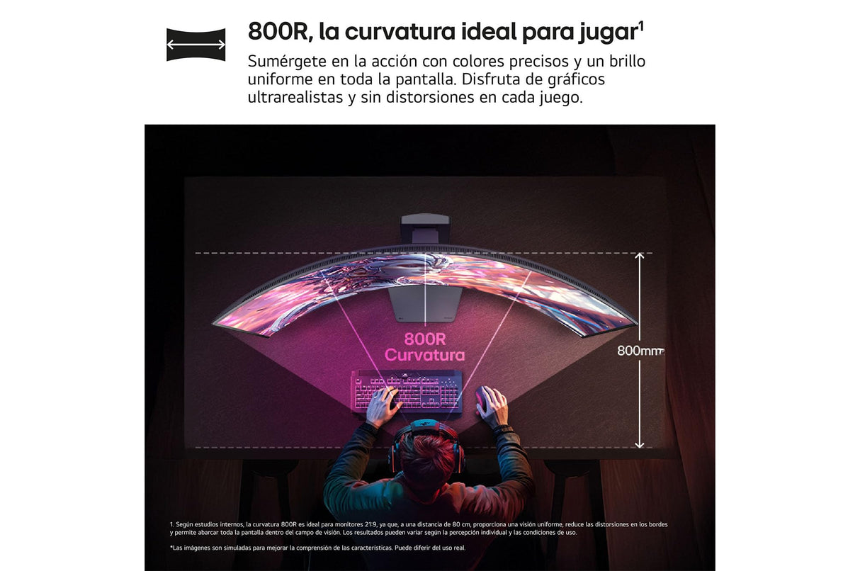 LG 45GX950A-B - Monitor Gaming Ultragear, 44.5", OLED 5K2K (5120 x 2160), 16:9, 165 Hz, 0.03 ms, G-Sync Compatible y FreeSync Premium Pro, Inclinación Ajustable, Morado Grisáceo