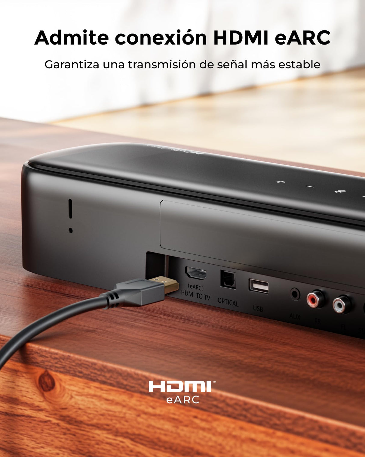 ULTIMEA Aura A60 7.1 Dolby Atmos Soundbar, con Subwoofer, Altavoz TV con Control a través de App, Sistema Surround Cinema 3D con 4 Altavoces Surround, TV Soundbar con HDMI eARC de 350W, Bluetooth