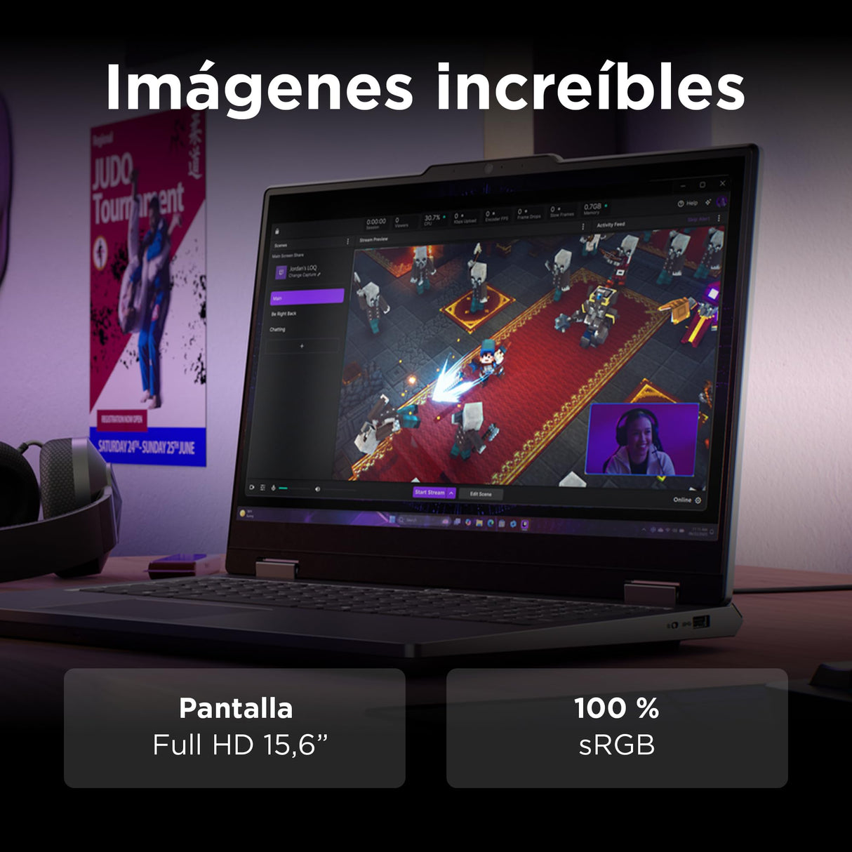 Lenovo LOQ Essential Gen 11 - Ordenador Portátil Gaming IA 15.6" FHD (Intel Core i7-13650HX, NVIDIA GeForce RTX 5050, 16GB RAM, 512GB SSD, 144 Hz, Wi-Fi 6, Windows 11 Home) QWERTY Español - Gris Luna