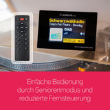 Albrecht DR53, Dab+/FM sintonizador de Radio Digital, 27251, con Pantalla a Color de 4 Pulgadas para conectar al Sistema estéreo, Incluye Mando a Distancia