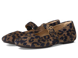 Fitflop Delicato Leopard Suede Mary Janes, Zapatos Planos Jane Mujer, Mezcla de Chocolate, 39 EU Estrecho