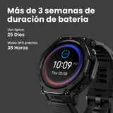 Amazfit T-Rex 3 Pro Reloj Inteligente Outdoor 48 mm, Pantalla AMOLED de Zafiro, Bisel de Titanio, GPS de Banda Dual, Mapas Sin Conexión, Linterna Incorporada, 25 Días de Batería, para Android iPhone
