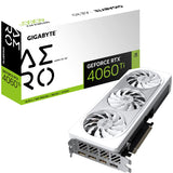 GIGABYTE GeForce RTX 4060 TI AERO OC 8GB Targeta gráfica - 8GB GDDR6 18Gbps 128bit, PCI-E 4.0, 2x DisplayPort 1.4, 2x HDMI 2.1a, NVIDIA DLSS 3, Supports 4K, Ada Lovelace Arch, GV-N406TAERO OC-8GD