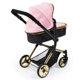 Bayer Design 18490Aa, Cochecito de Muñecas, Carro Neo Vario, Combolsa, Convertible, Plegable, Ajustable, Rosa, Oro, Color