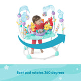 Bright Starts, Sea of Activities: Saltador de Actividades para Bebés de La Sirenita de Disney, con Juguetes Interactivos, Luces y Música, Incluye Princesa Ariel, 6-12 Meses (Azul)