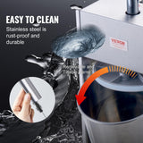 VEVOR Embutidora Manual de Salchichas Capacidad de 10 L Máquina de Salchichas Vertical de Acero Inoxidable con 5 Tubos de Relleno para Churros Salchichas para Restaurante Supermercado Cocina