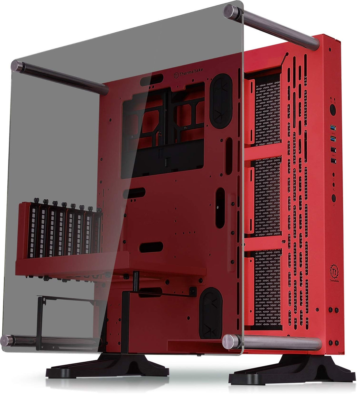 Thermaltake Core P3 TG - Caja de PC (Mid Tower, Wallmount, LCS Ready) Color Rojo