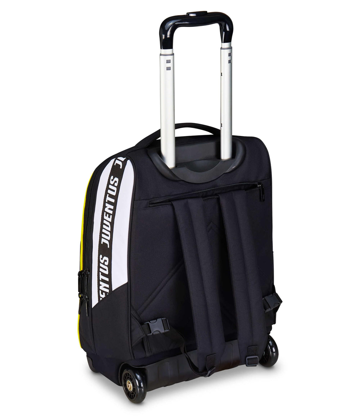 Seven Juventus Big Trolley escolar fijo, blanco y negro, 2 en 1, doble uso, trolley y mochila, escuela primaria, niño, fútbol, Negro, Talla única, Casual
