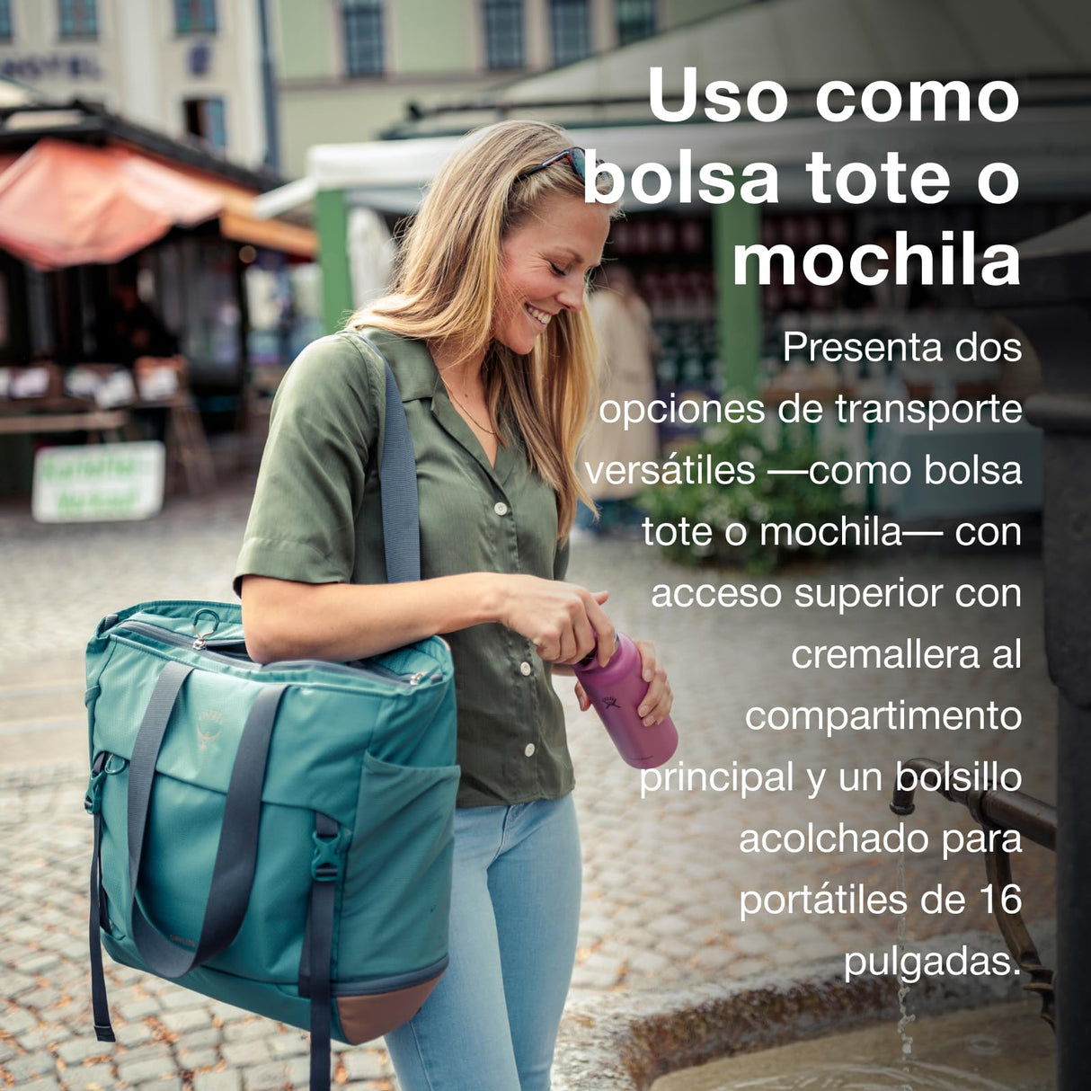 Osprey Daylite Large Tote Cascade Blue Latte Brown OS