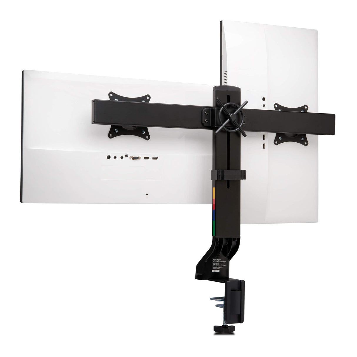 Kensington Brazo SmartFit para un Monitor con Placa VESA - Brazo de Ahorro de Espacio para Dos Monitores Pequeño con Configuración de Altura Ajustable, Negro (K55513WW)