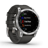 Garmin EPIX 2 - Reloj GPS Multideporte con Pantalla táctil AMOLED, Funciones Superiores, frecuencia cardíaca, mapas y música, Plata Gris
