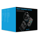 Logitech G Saitek Paquete de Equipo Pesado, Volante 900 Grados, 38 Botones Asignables, Dos Palancas Analógicas, USB, PC/Mac, Color Negro