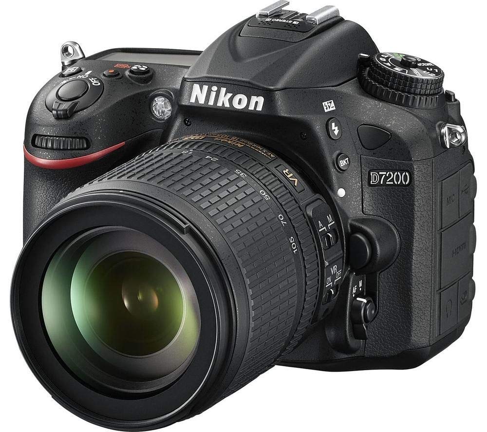 Nikon D7200 - Cámara réflex Digital de 24.2 MP (Pantalla de 3.2", FHD, WiFi), Color Negro - Kit con Objetivo AF-S Nikkor 18-105 mm VR