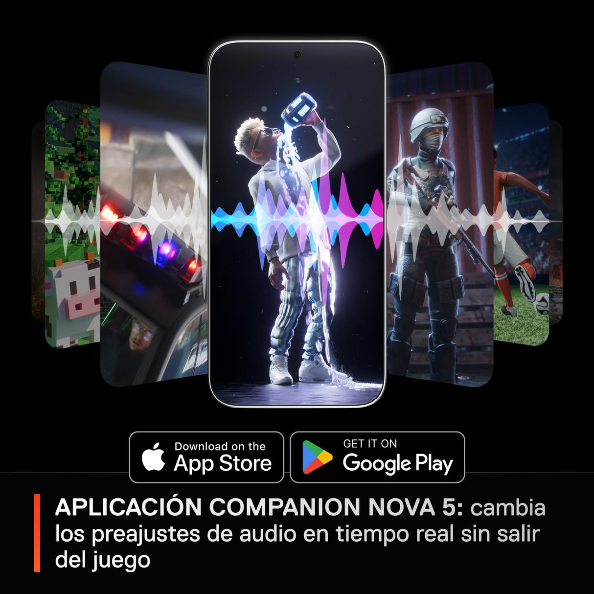 SteelSeries Arctis Nova 5P Cascos PS5 Inalámbricos - PS5, PC, Switch 2, móvil - Controladores magnéticos de neodimio - Más de 100 preajustes - Batería de 60 horas - 2,4 GHz o BT - Micro Gen2.X